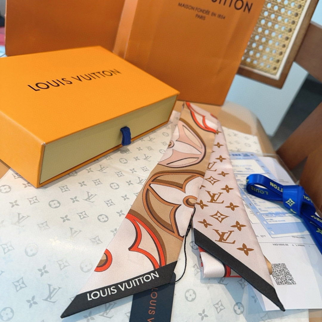 [TOP] Louis Vuitton LV Twilly Scarf 120x5cm - Pink - 711 Luxury