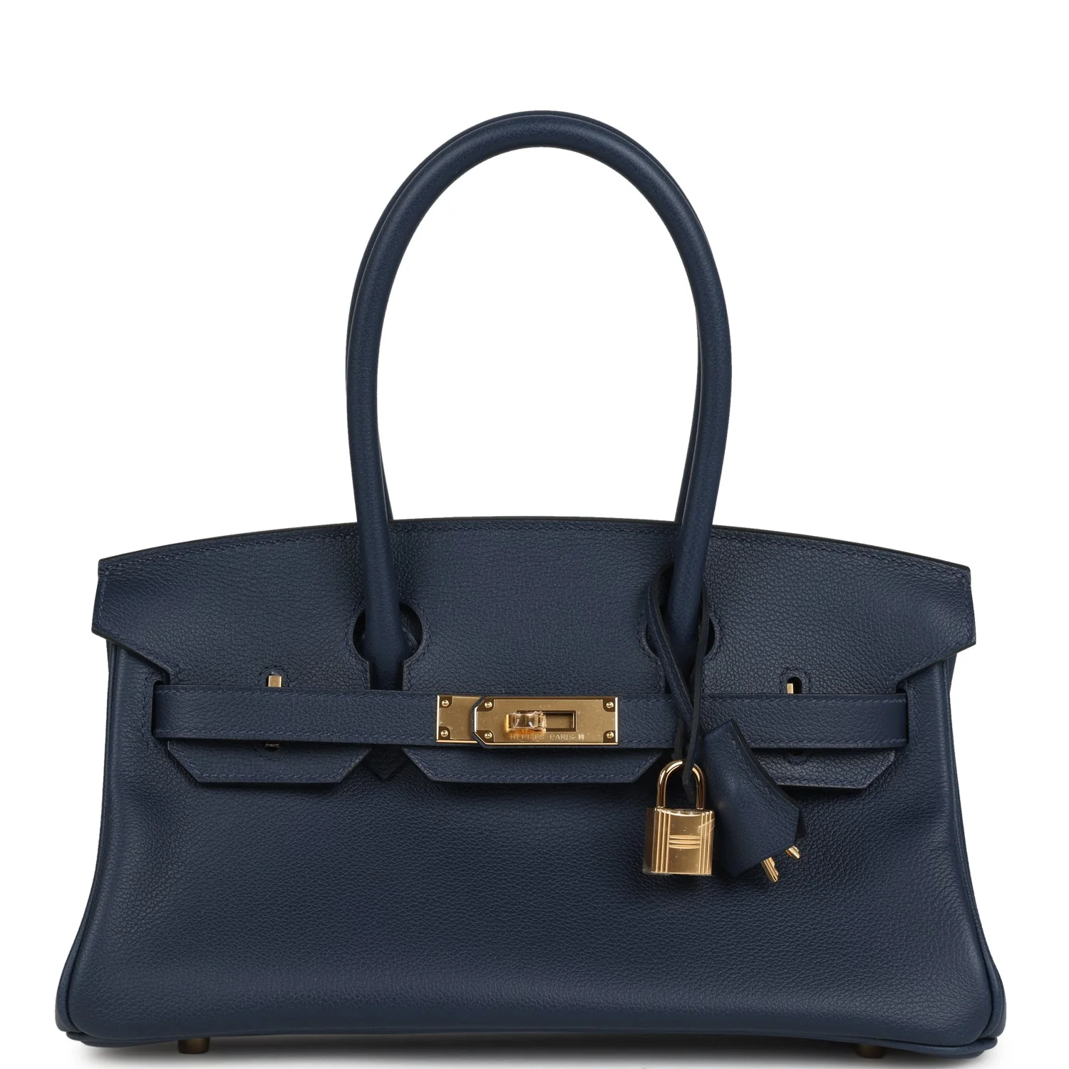 Hermes Shoulder Birkin LightBleu Abysse Evercolor Gold Hardware