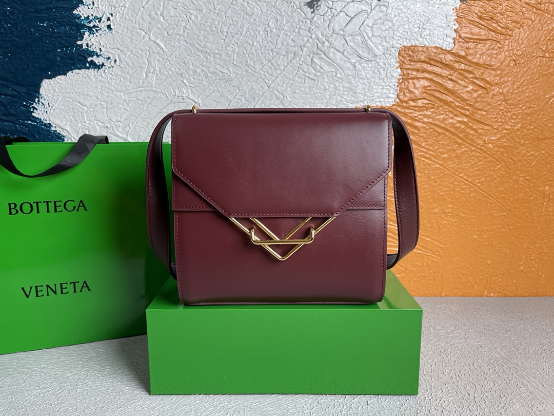 [TOP] Bottega Veneta BV THE CLI Bag 27x20x7cm - Dark Red - 711 Luxury