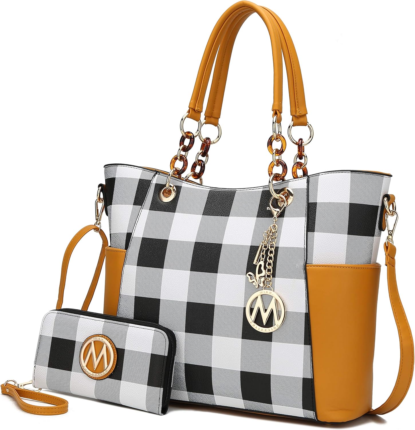 MKF Collection Tote Bag for Women, Handbag Set with Wallet-Top-Handle Bag Vegan Leather Purse by Mia K