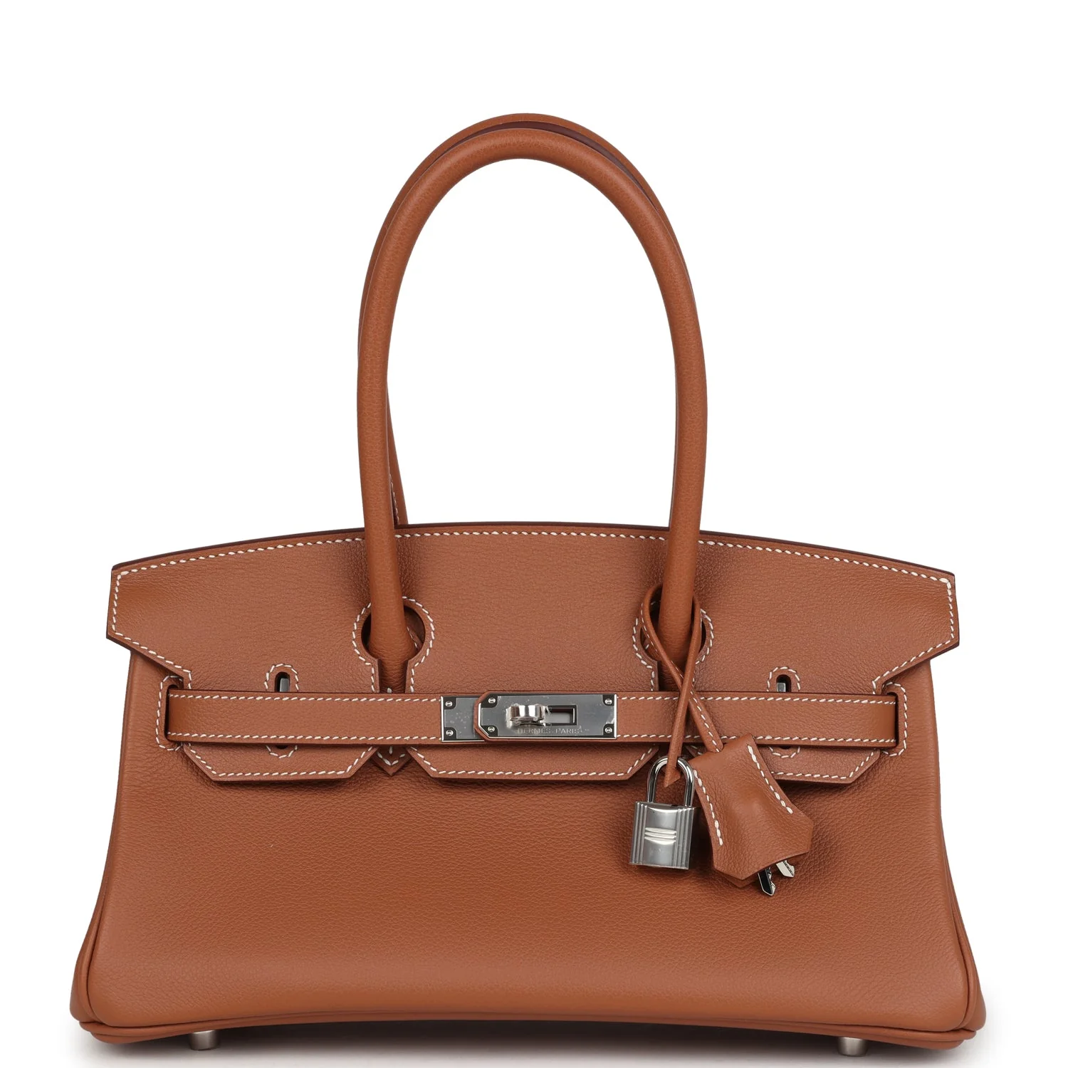 Hermes Shoulder Birkin LightGold Evercolor Palladium Hardware