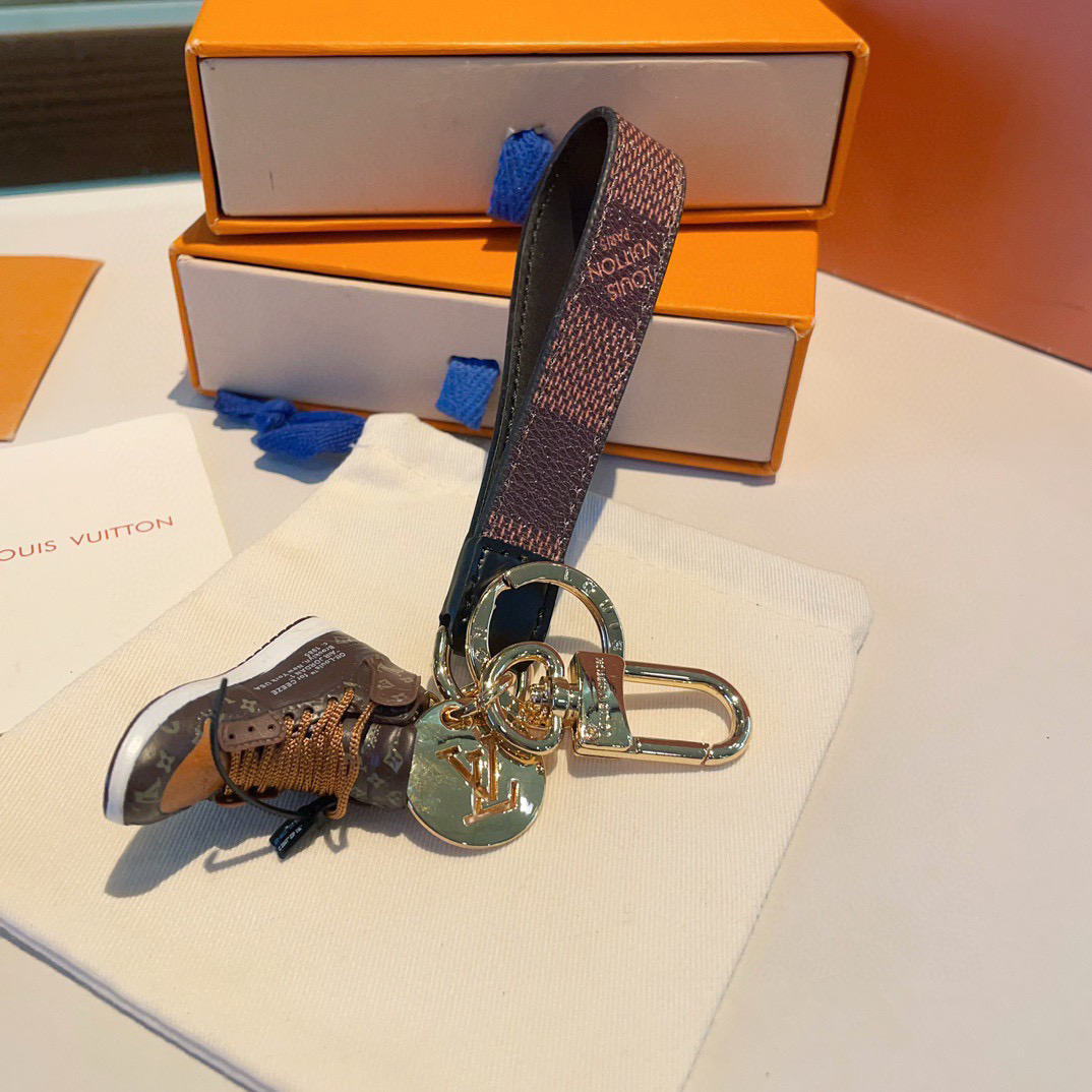 [TOP] Louis Vuitton LV Keychain - Brown - 711 Luxury