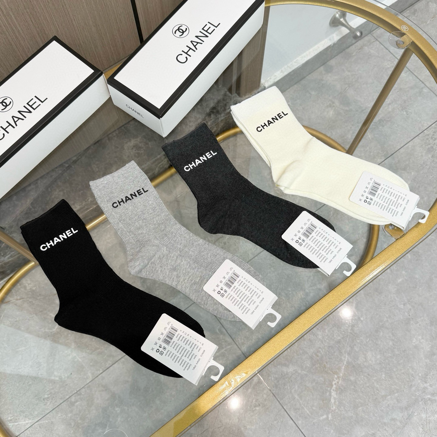 [TOP] CHANEL Socks - 4 Pieces as a Set - 711 Luxury