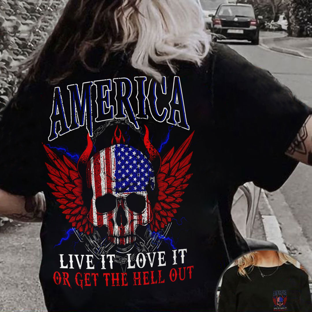 America Live It Love It To Her Funny  Print Women's T-Shirt