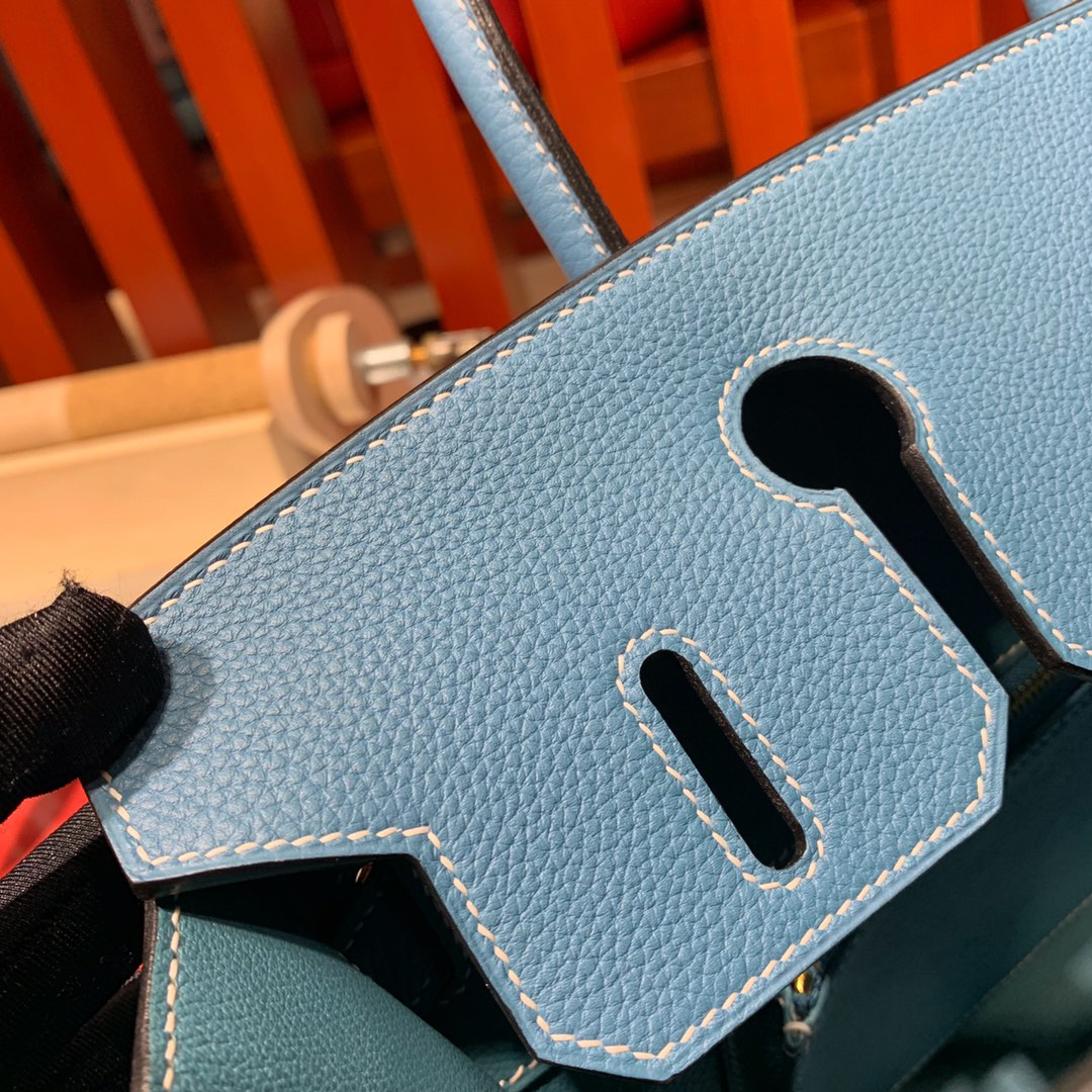 [TOP] HERMES Birkin Togo Leather 30cm - Bleu Jean & GHW