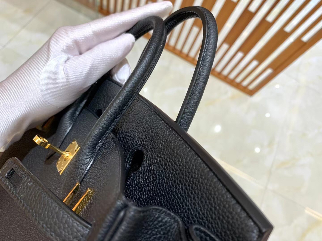 [TOP] HERMES Birkin Togo Leather 25cm - Noir & GHW