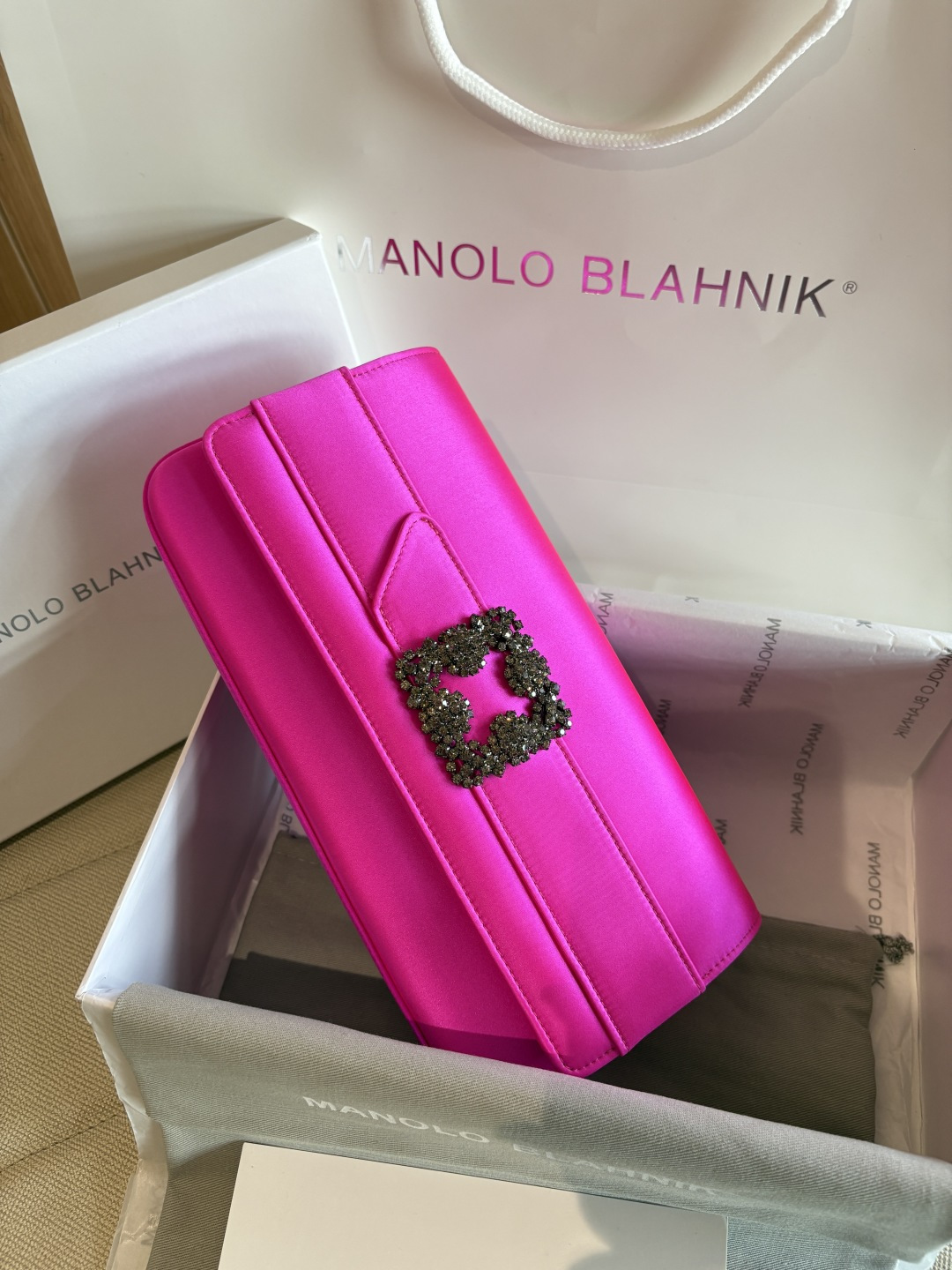 [TOP] MANOLO BLAHNIK Bag 12*24*3cm - Rose Pink - 711 Luxury