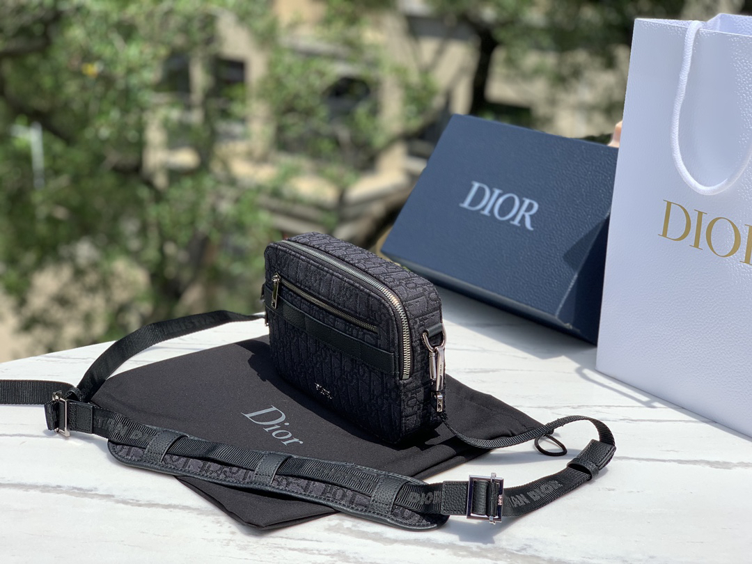 [TOP] Christian Dior Messenger Camera Bag 22X15X6cm - Black