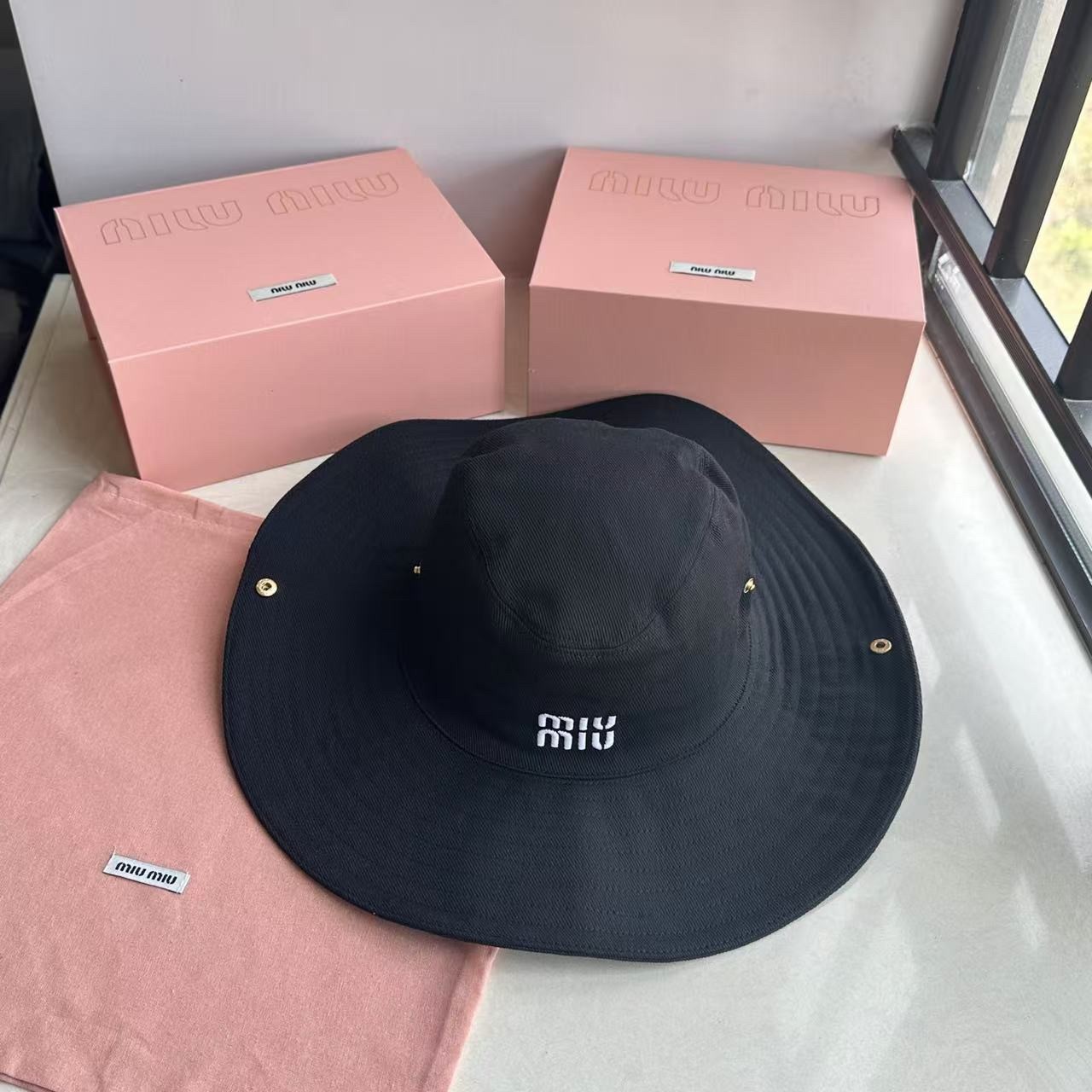 [TOP] Miu Miu Denim Cowboy Hat - 3 Color - 711 Luxury