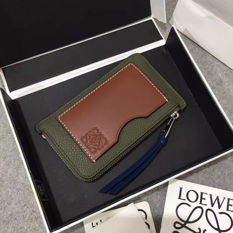 [TOP] LOEWE Card Holder 13*7.5 cm - Green - 711 Luxury
