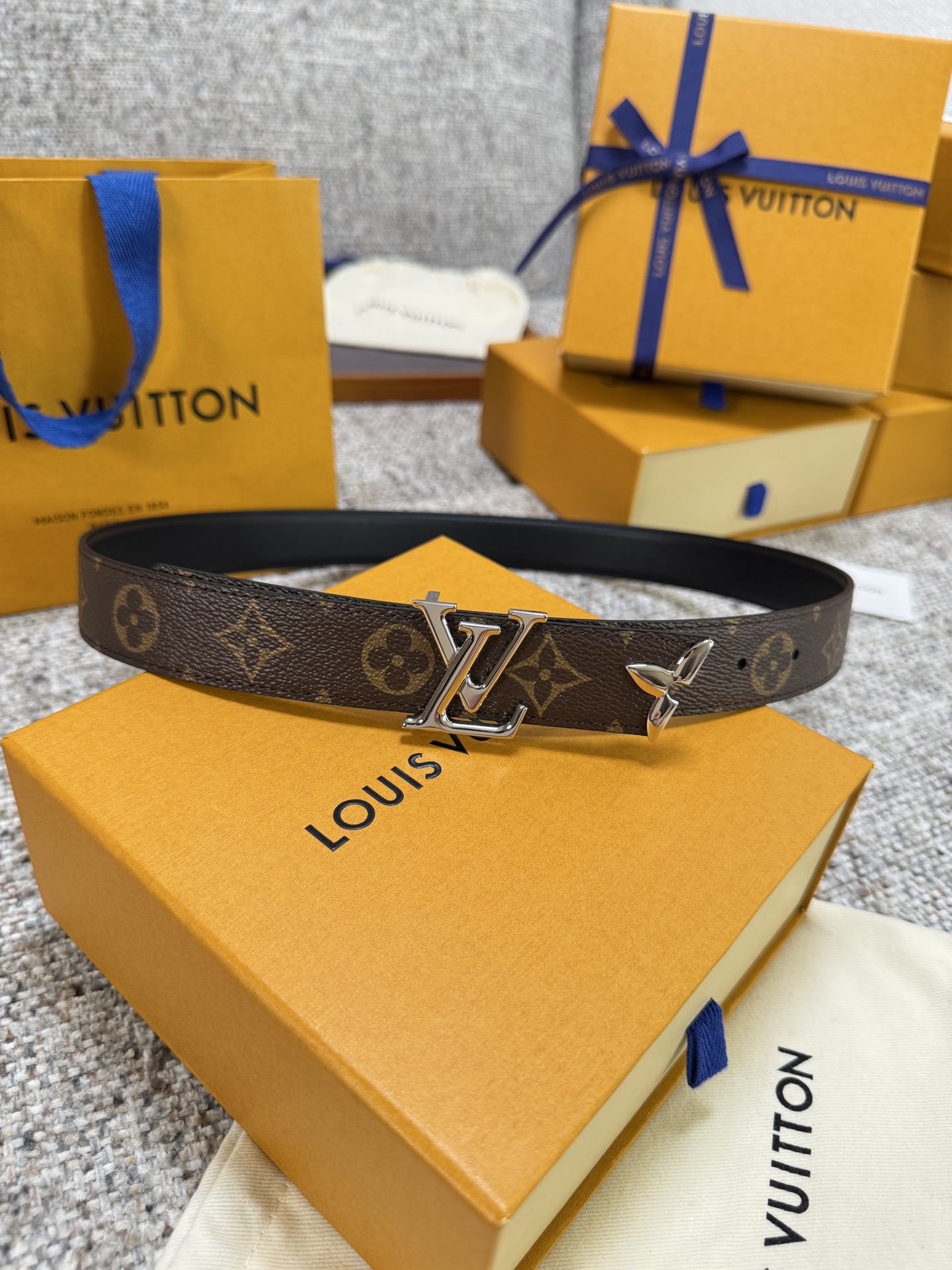 [TOP] Louis Vuitton LV Belt 3 cm - Brown - 711 Luxury