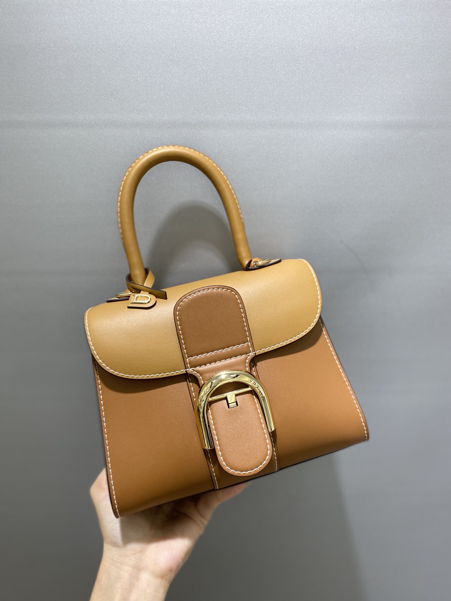 [TOP] Delvaux Brillant Bag Box Leather 20cm - Brown - 711 Luxury