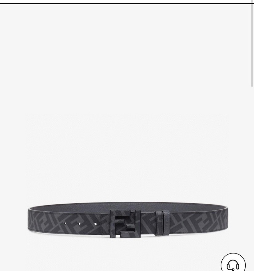 [TOP] FENDI Men's Belt Cowhide 4cm - Gray - 711 Luxury