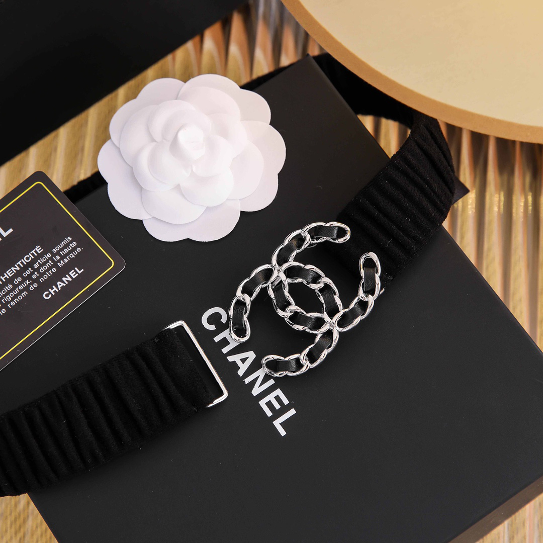 [TOP] CHANEL Elasticity Belt 4 Sizes - Black - 711 Luxury
