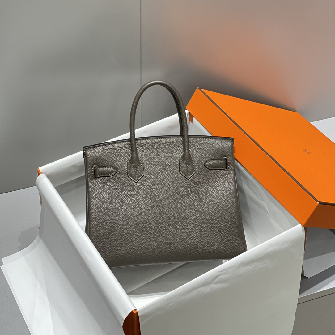 [TOP] HERMES Birkin Togo Leather 30cm - Etain & SHW