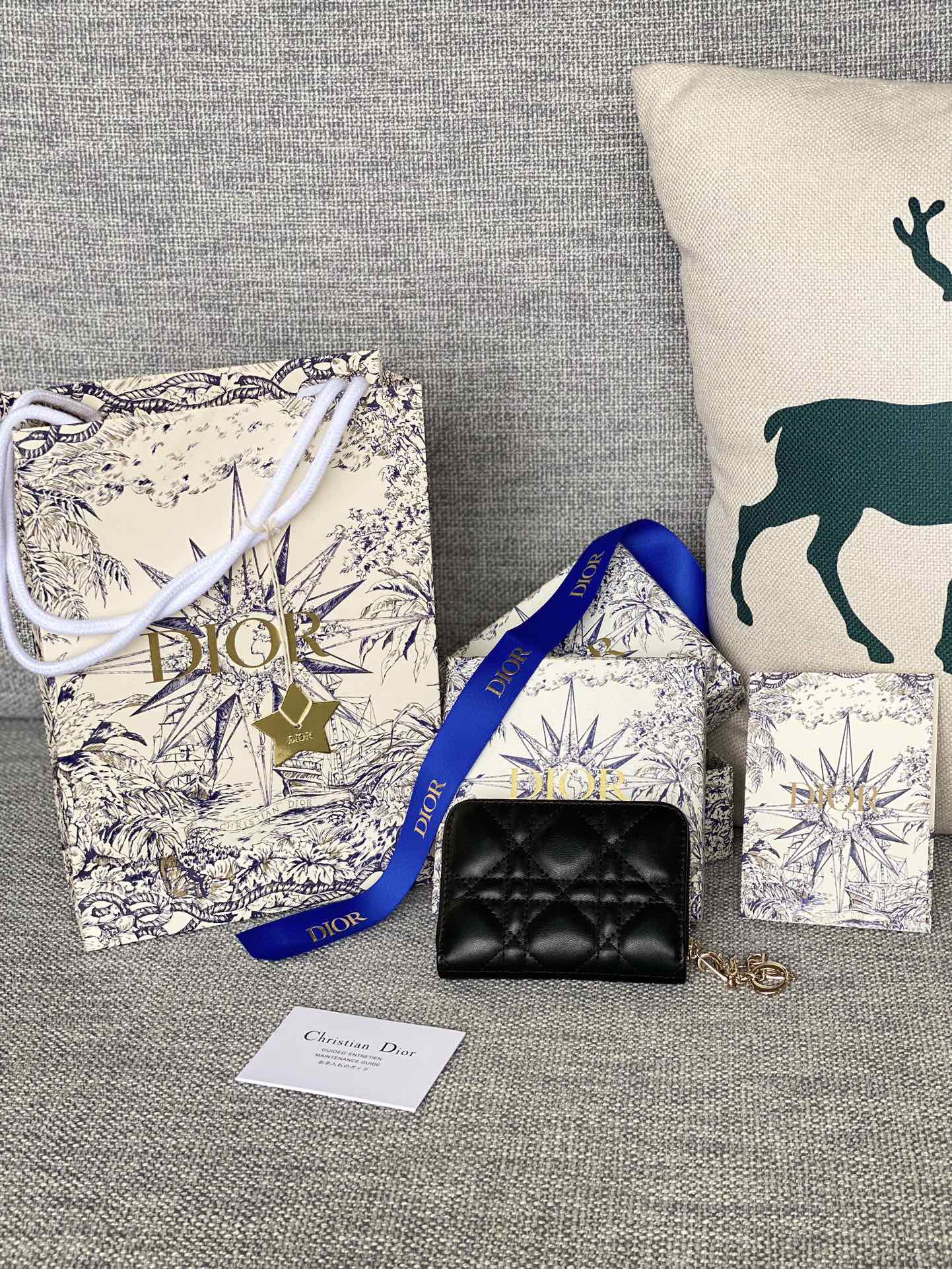 [TOP] Christian Dior 30 Montaigne Voyageur Card Holder Lambskin 12x8.5cm - Black - 711 Luxury