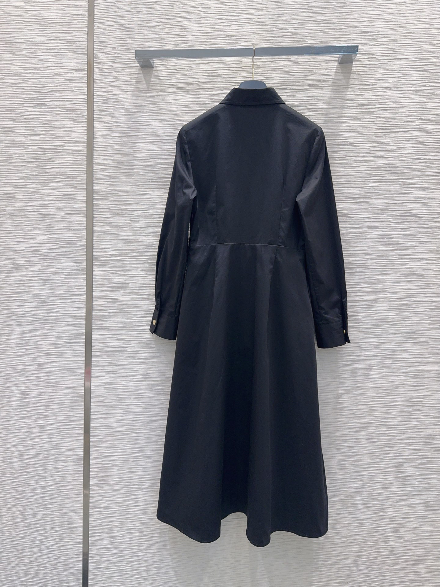 [TOP] Louis Vuitton LV Lapel Belt Shirt Dress - Black