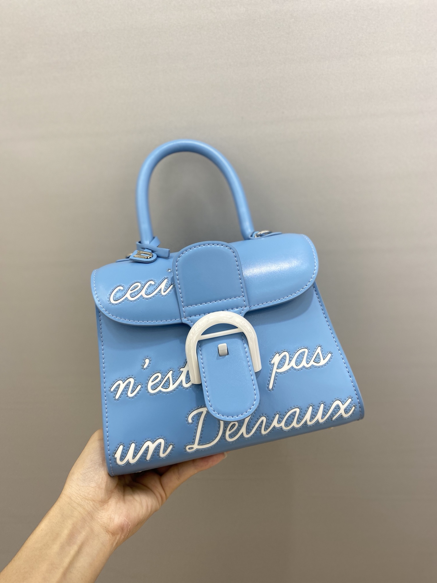 [TOP] Delvaux Brillant Bag Box Leather 20cm - Blue - 711 Luxury