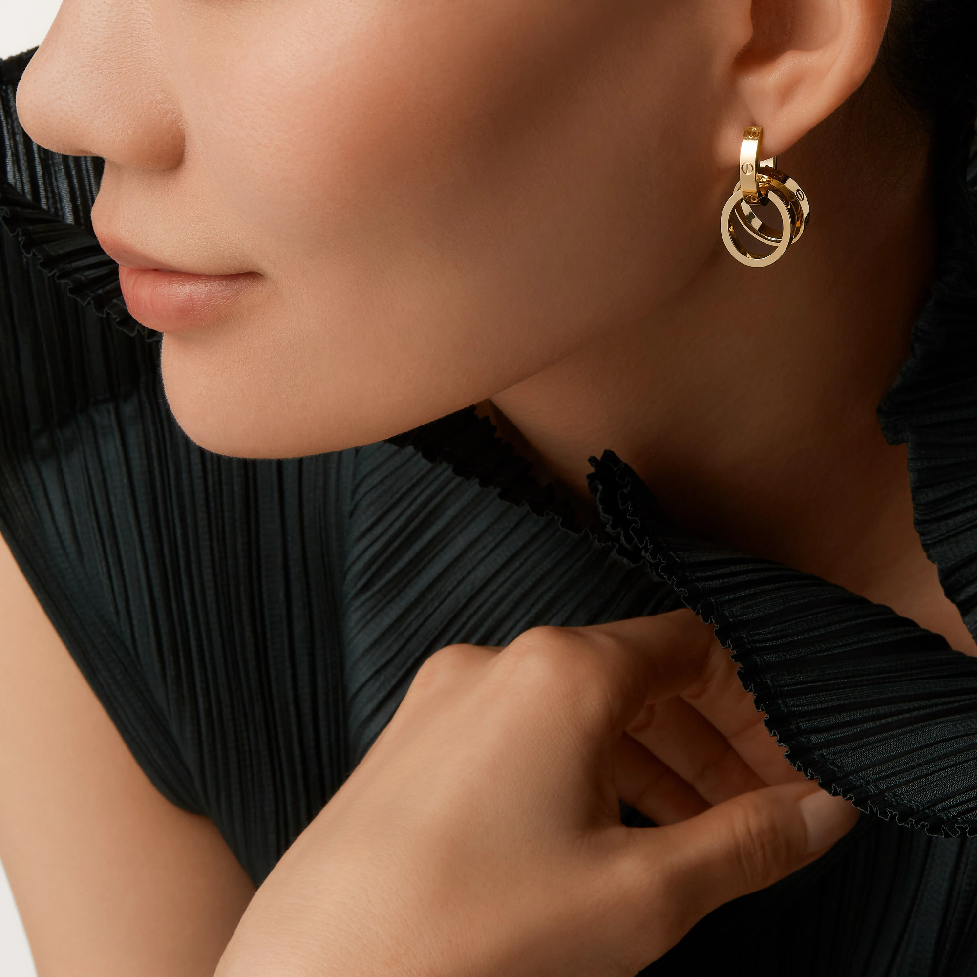 Carty Love Luna Loop Earrings, Yellow Gold, Multiwear