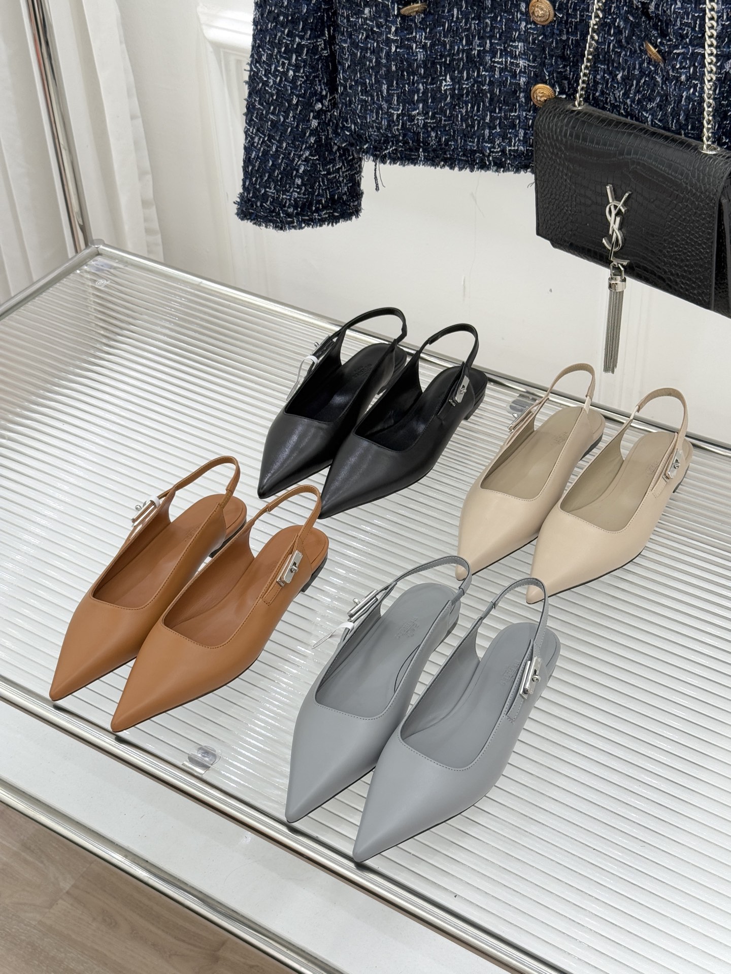[TOP] HERMES Flat Mules - 4 Colors