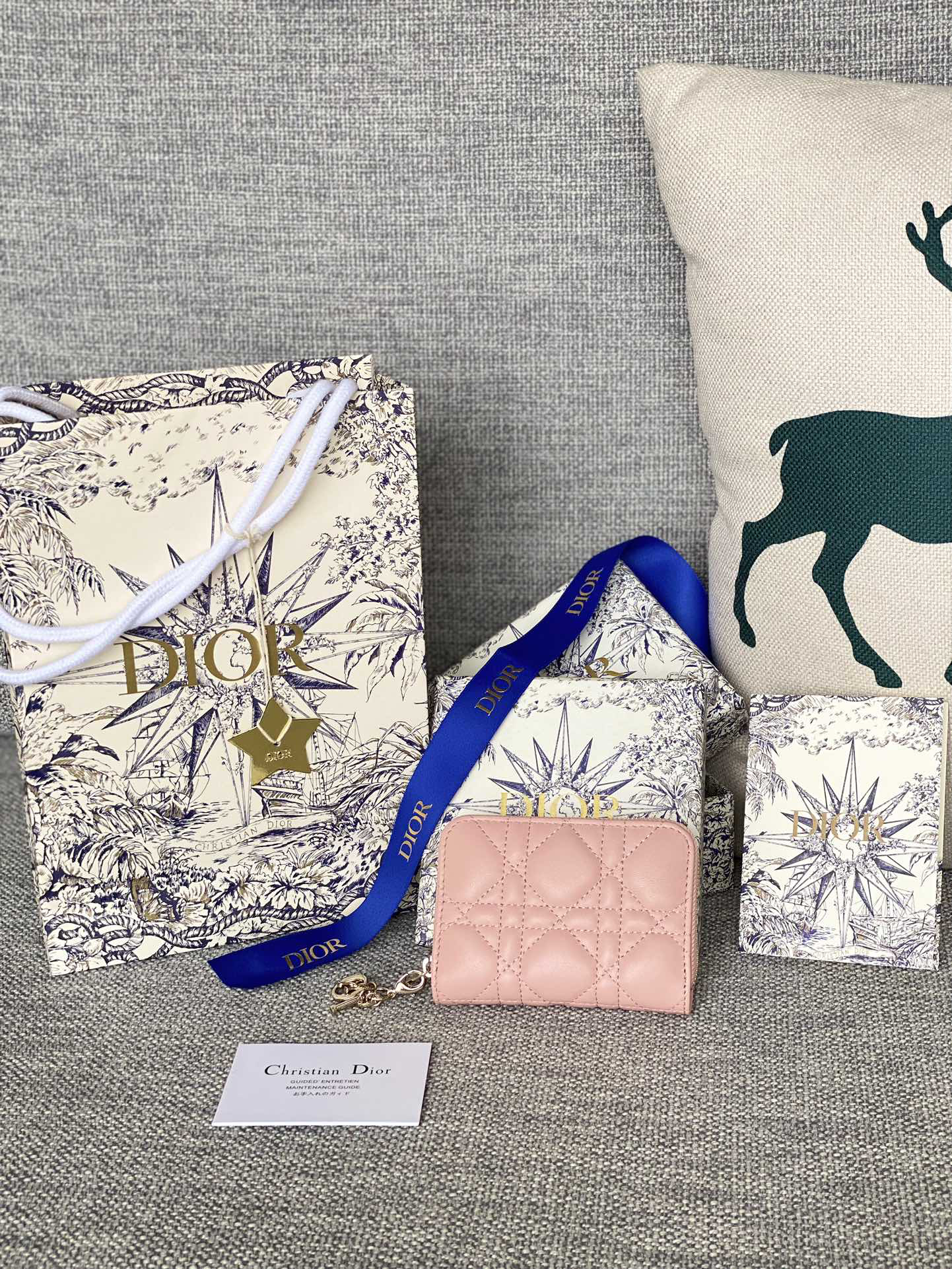 [TOP] Christian Dior 30 Montaigne Voyageur Card Holder Lambskin 12x8.5cm - Pink - 711 Luxury