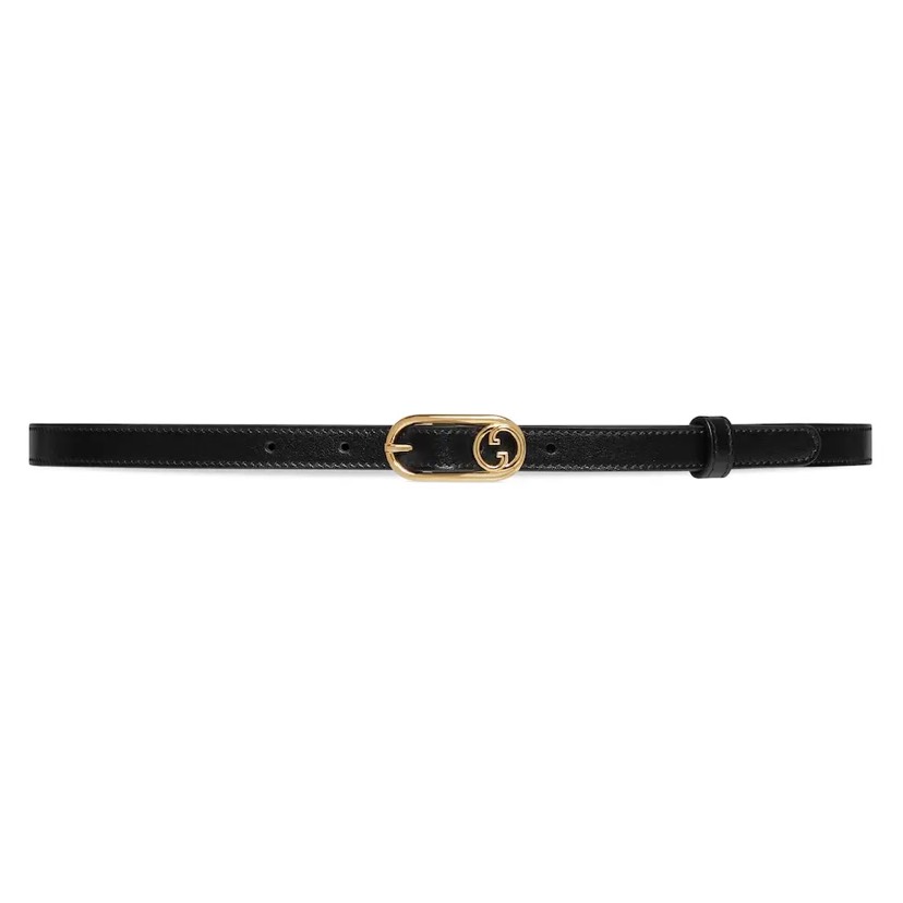 [TOP] GUCCI GG Belt 1.5cm - Black - 711 Luxury