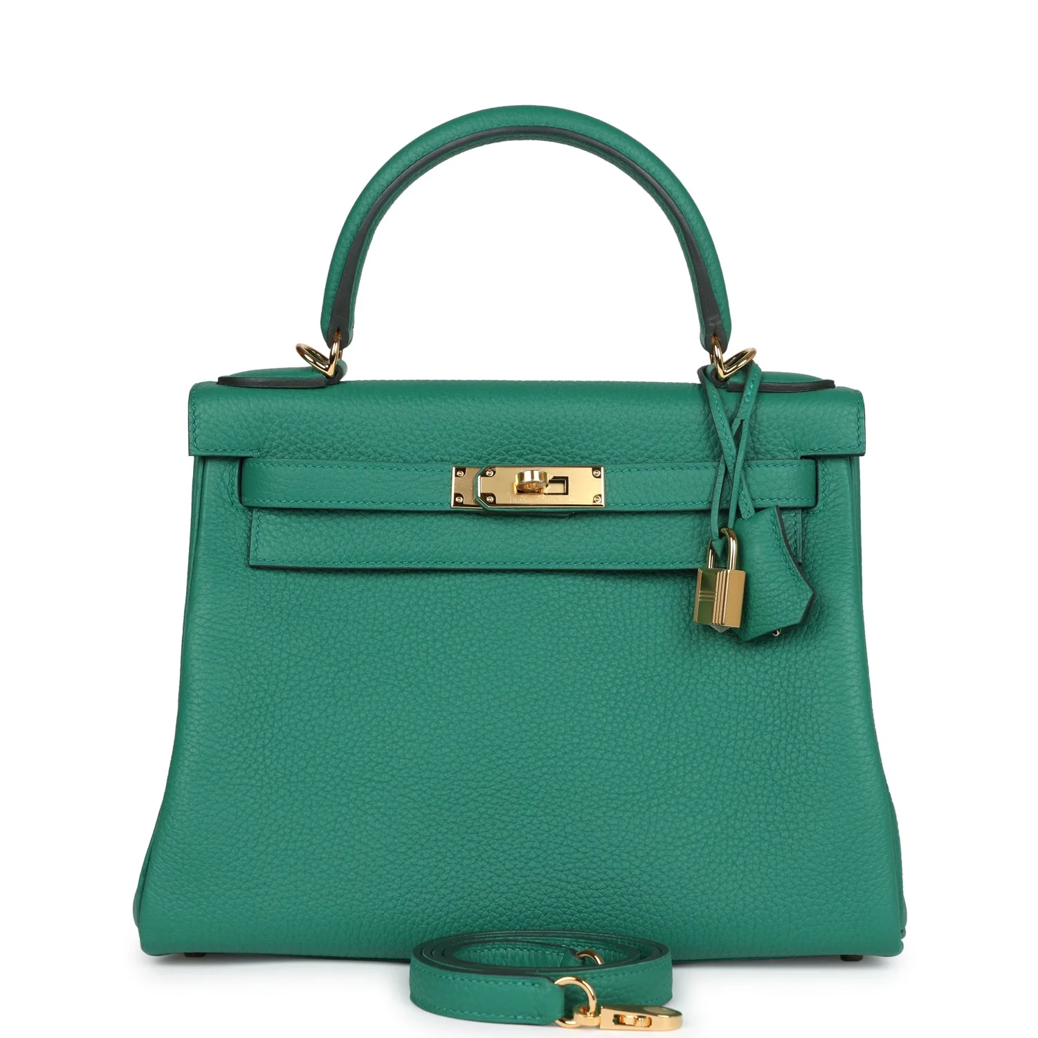 Hermes Kelly Retourne  Vert Vertigo Clemence Gold Hardware