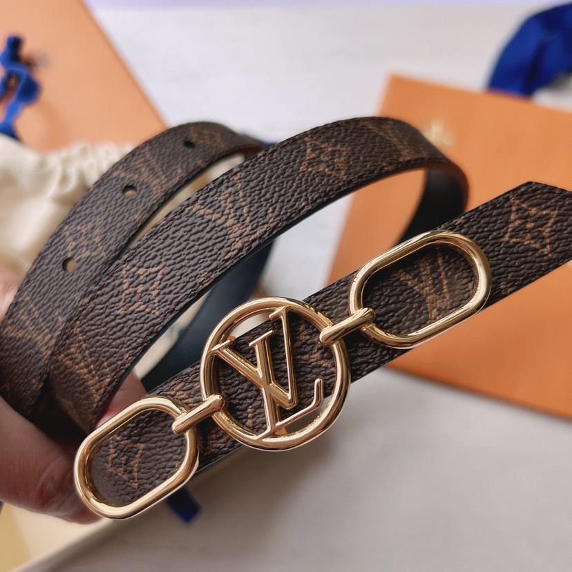 [TOP] Louis Vuitton LV Belt 2 cm - Brown - 711 Luxury