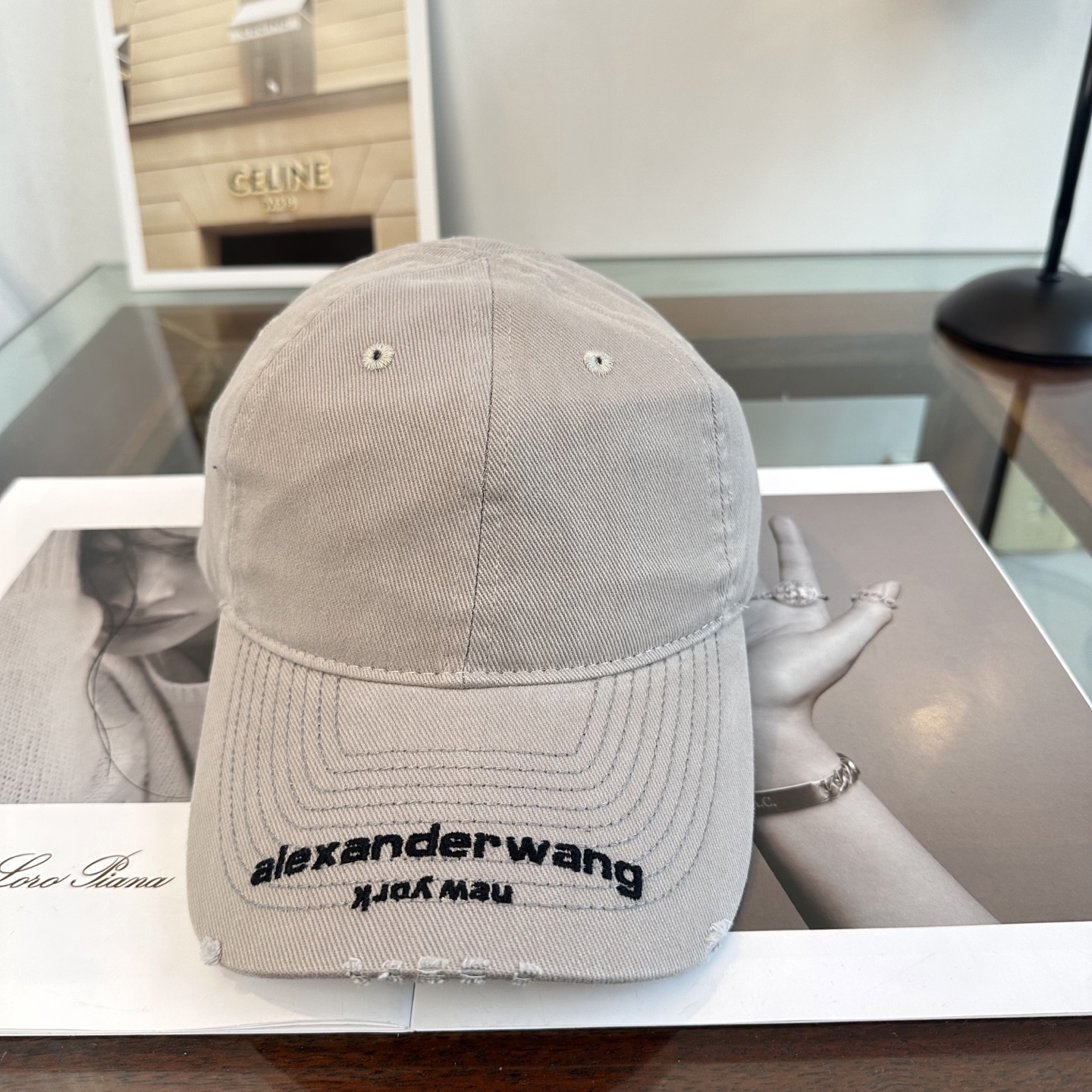 [TOP] Alexander Wang Baseball Cap - Grey - 711 Luxury