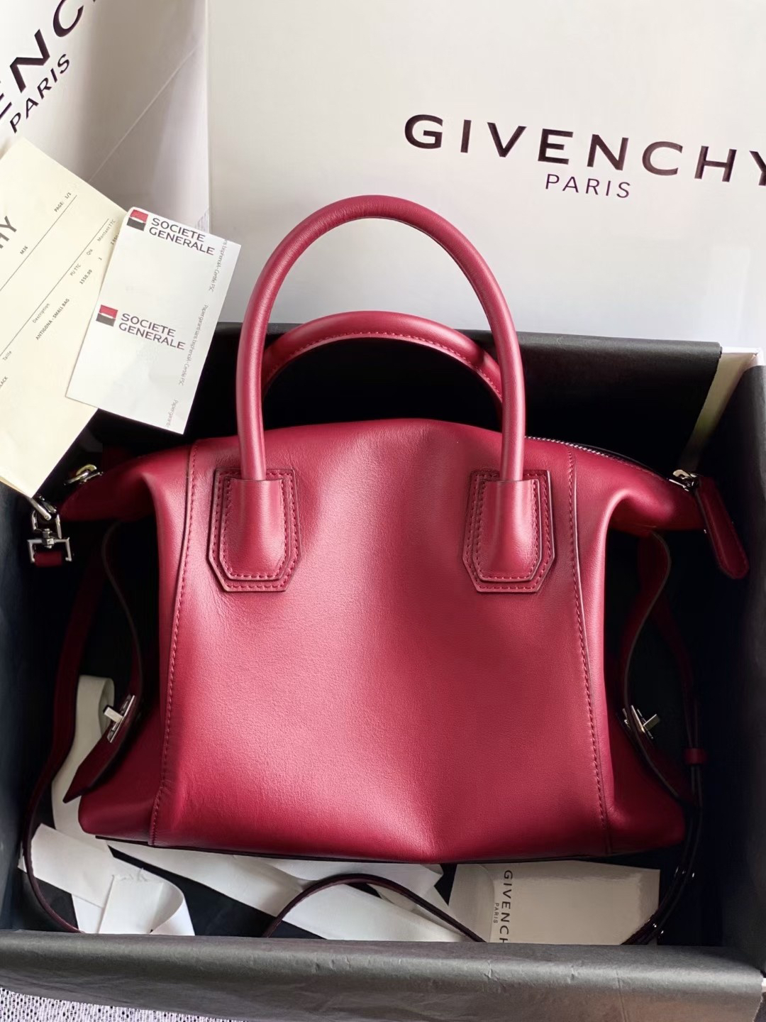 [TOP] GIVENCHY Antigona Tote Bag 30*8*25 cm  - Red - 711 Luxury