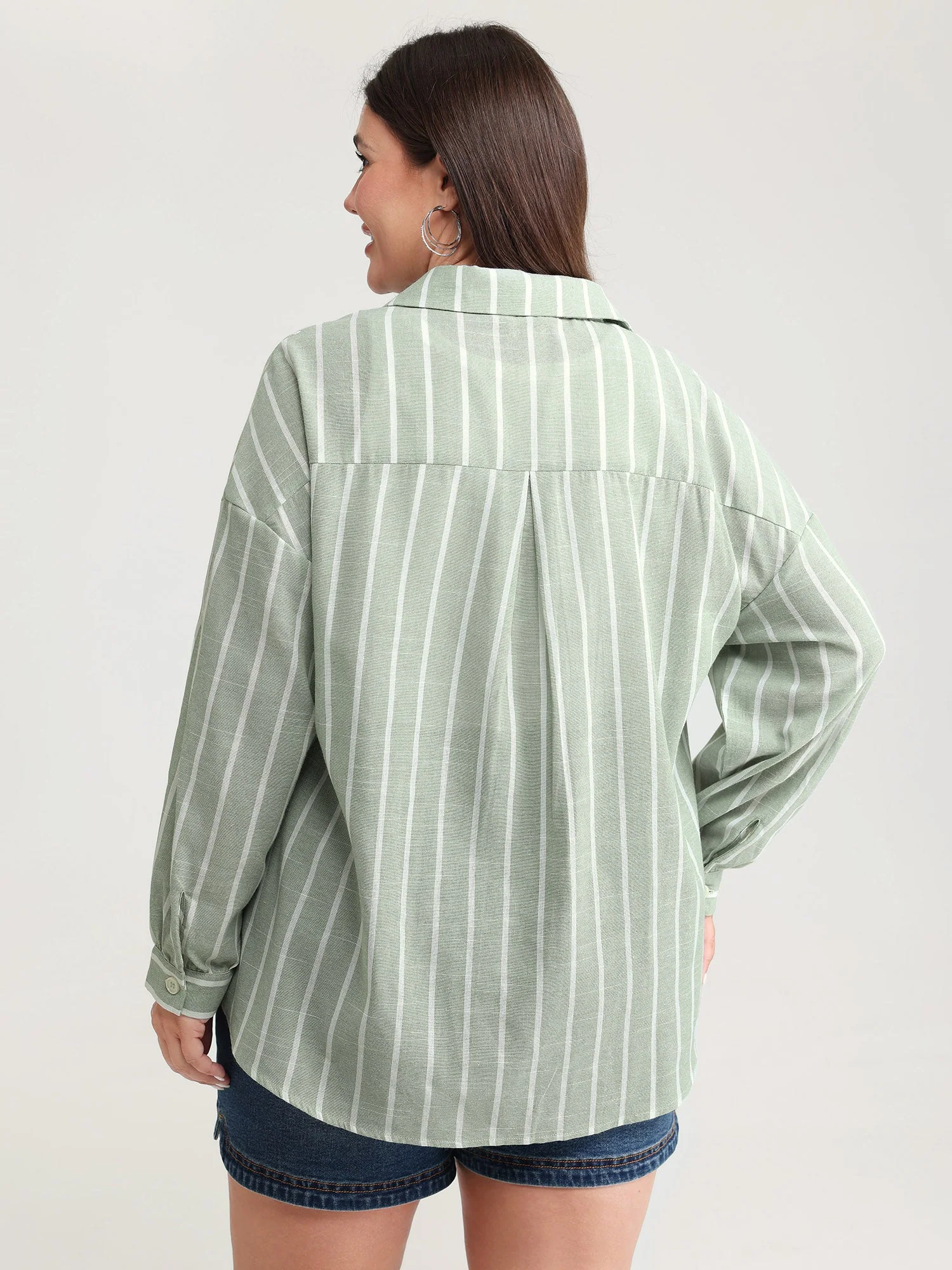 Adjustable Tab Sleeve Button-Down Shirt