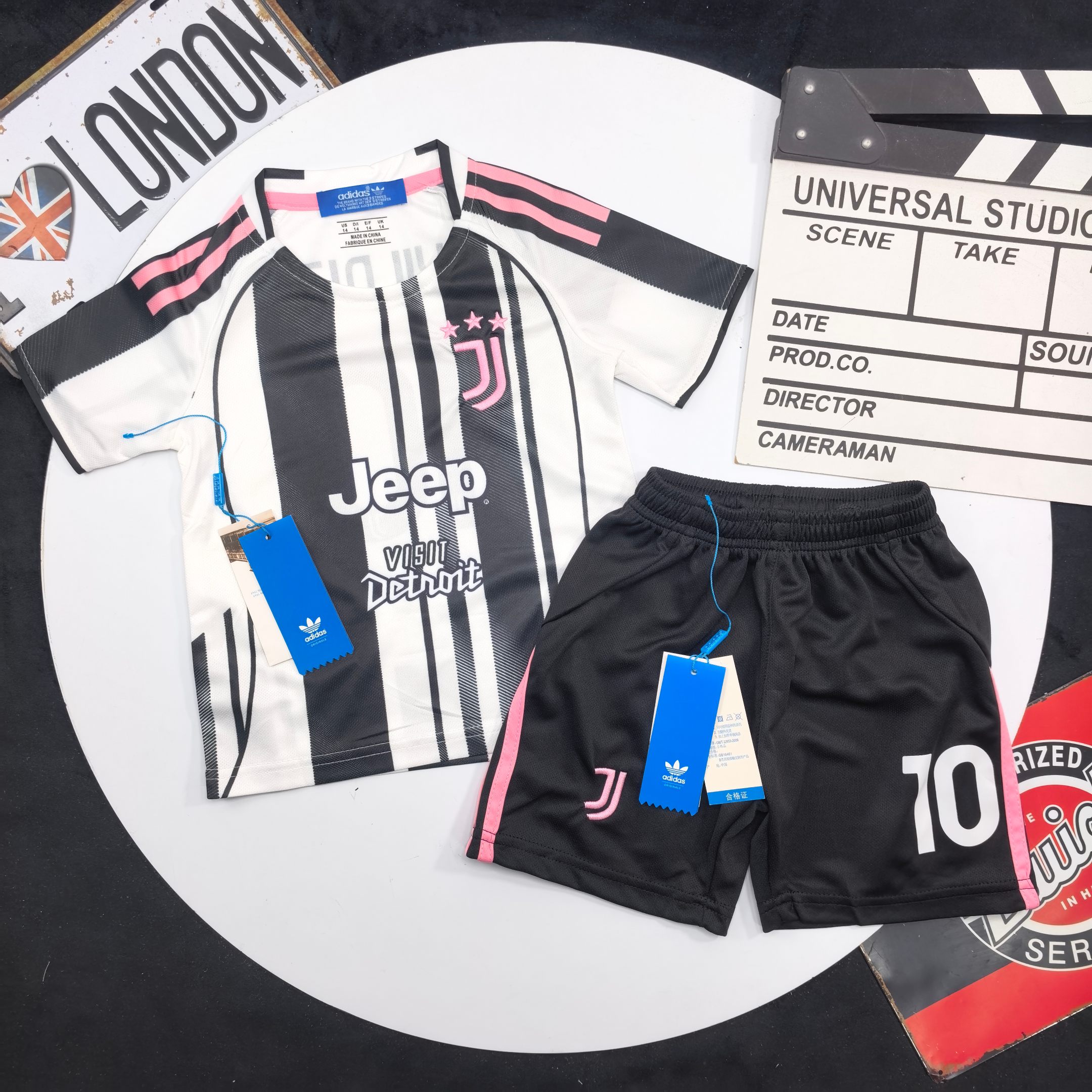 Adidas Kids Juventus Home Football Kit For Boys Girls YILDIZ No.10 Jersey & Shorts Full Original Tags Sizes 90-170