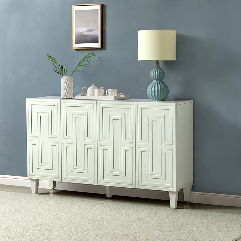 Amy 58 Wide Storage Sideboard with Solid Wood Legs