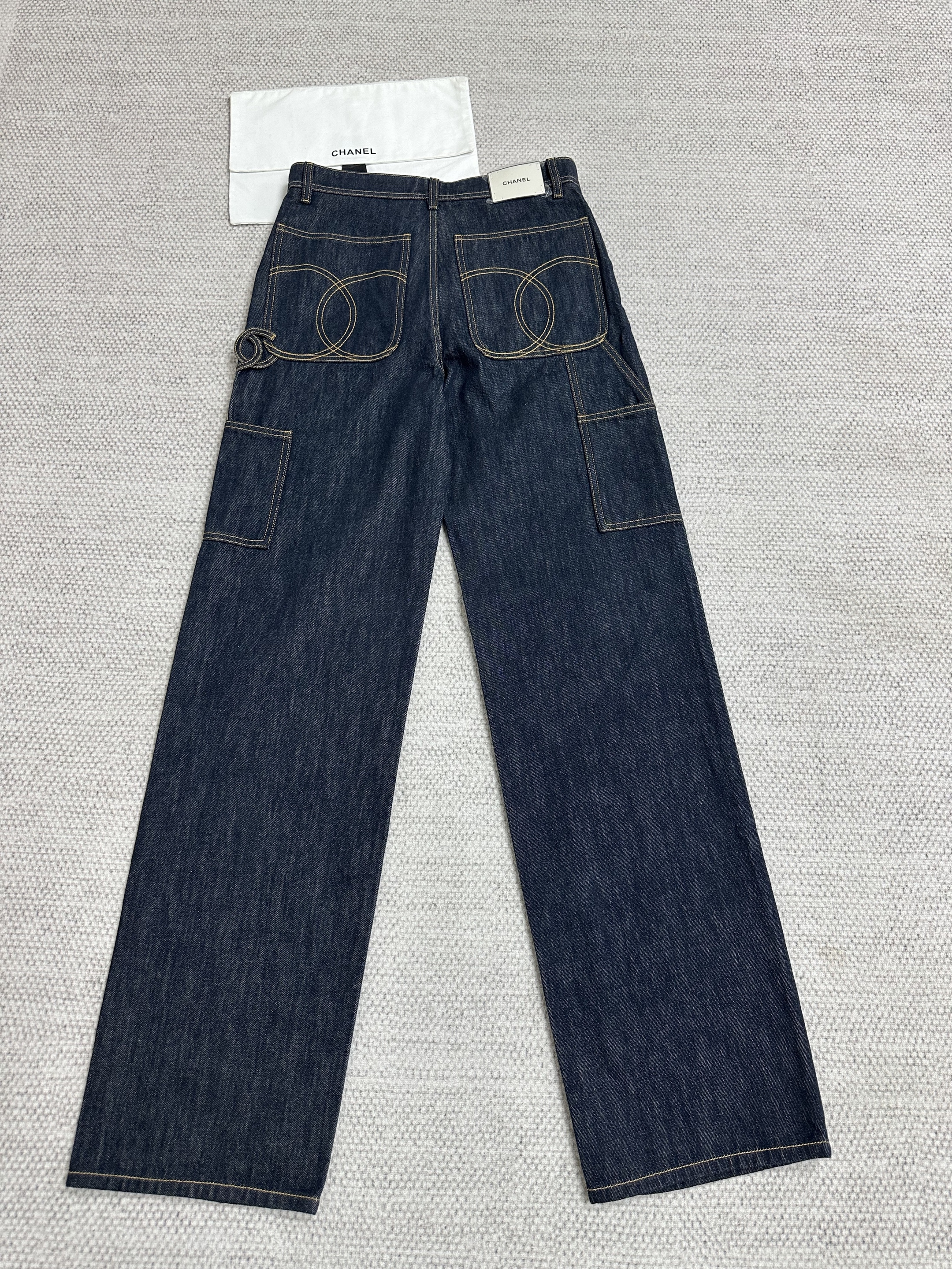 Chanel blue Clothing CHANEL Top-quality Version Jeans Denim Dark Blue #394028 View 2 | Nigo Office