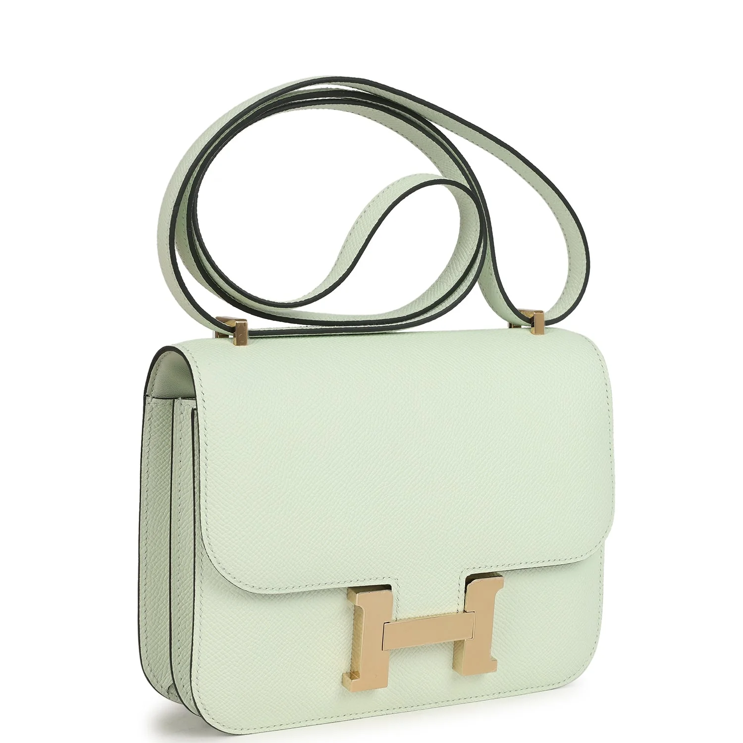 Hermes Constance  Vert Fizz Epsom Permabrass Hardware