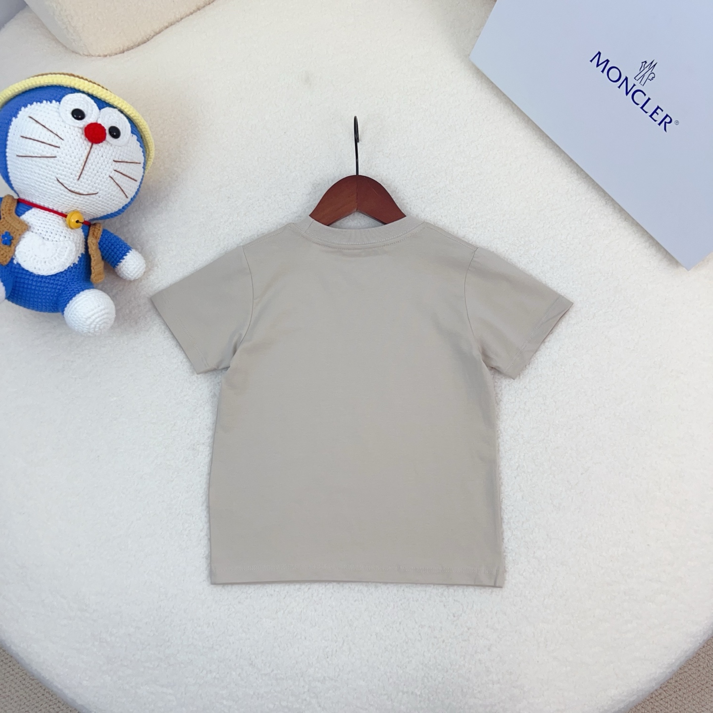 Balenciaga Unisex Kids Woven Patch Logo Crew Neck Short Sleeve T-Shirt Cotton Modal Boys Girls Summer Basic Tee Sizes 90-170