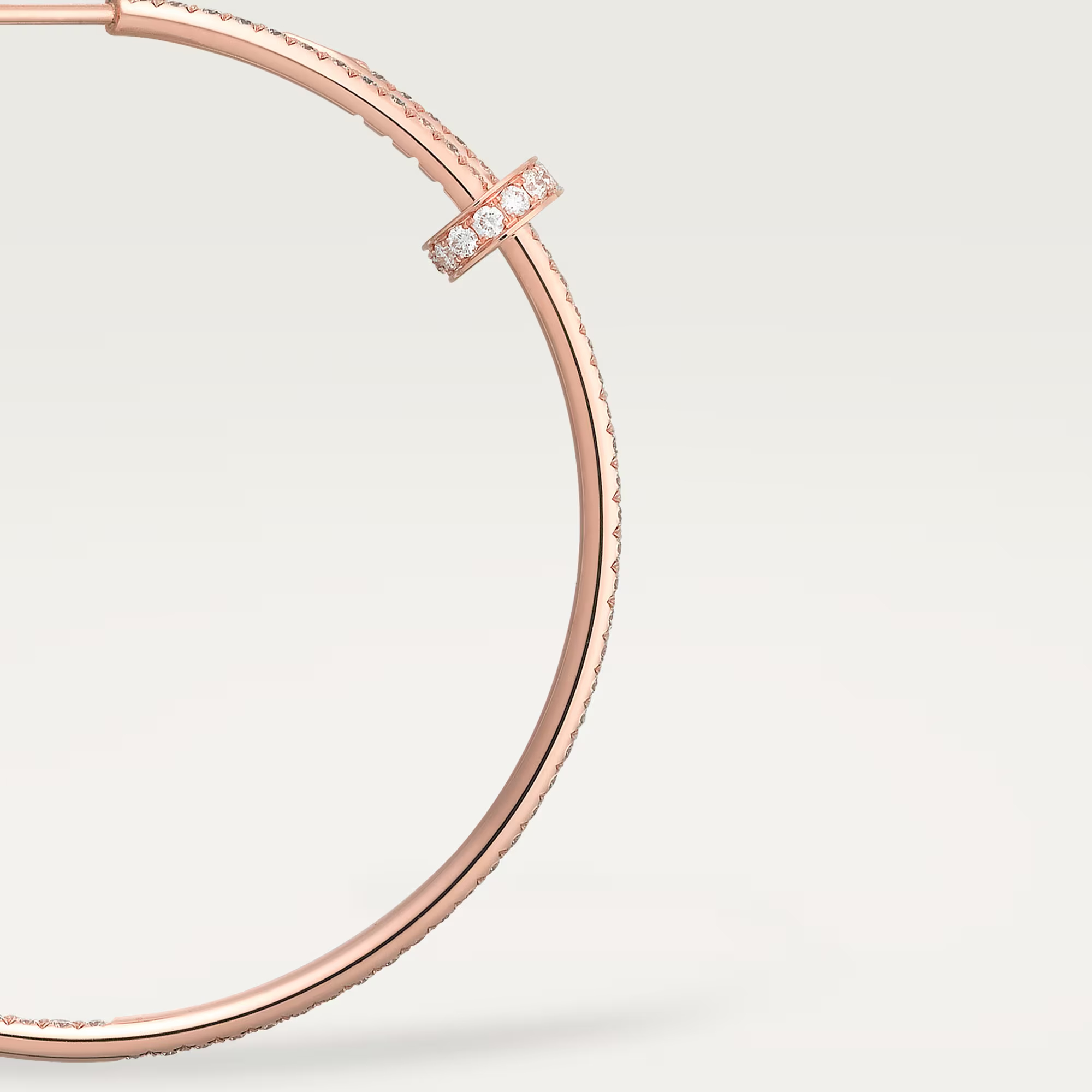 Carty Nails Solo Trace Earrings,Rose Gold, 176 Moissanite,Large Model