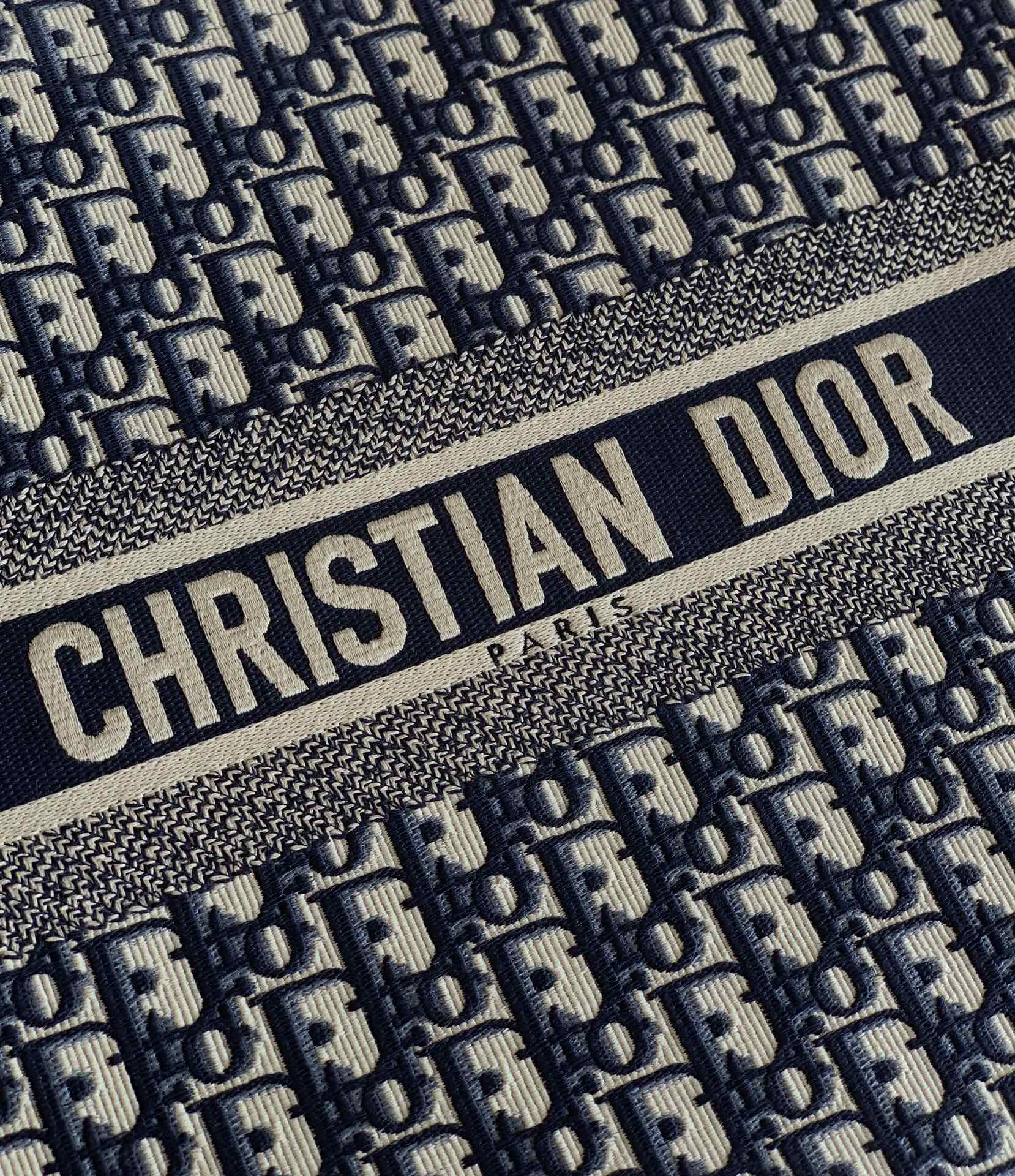 [TOP] Christian Dior Book Tote Bag 41.5x35x18cm - Navy Blue
