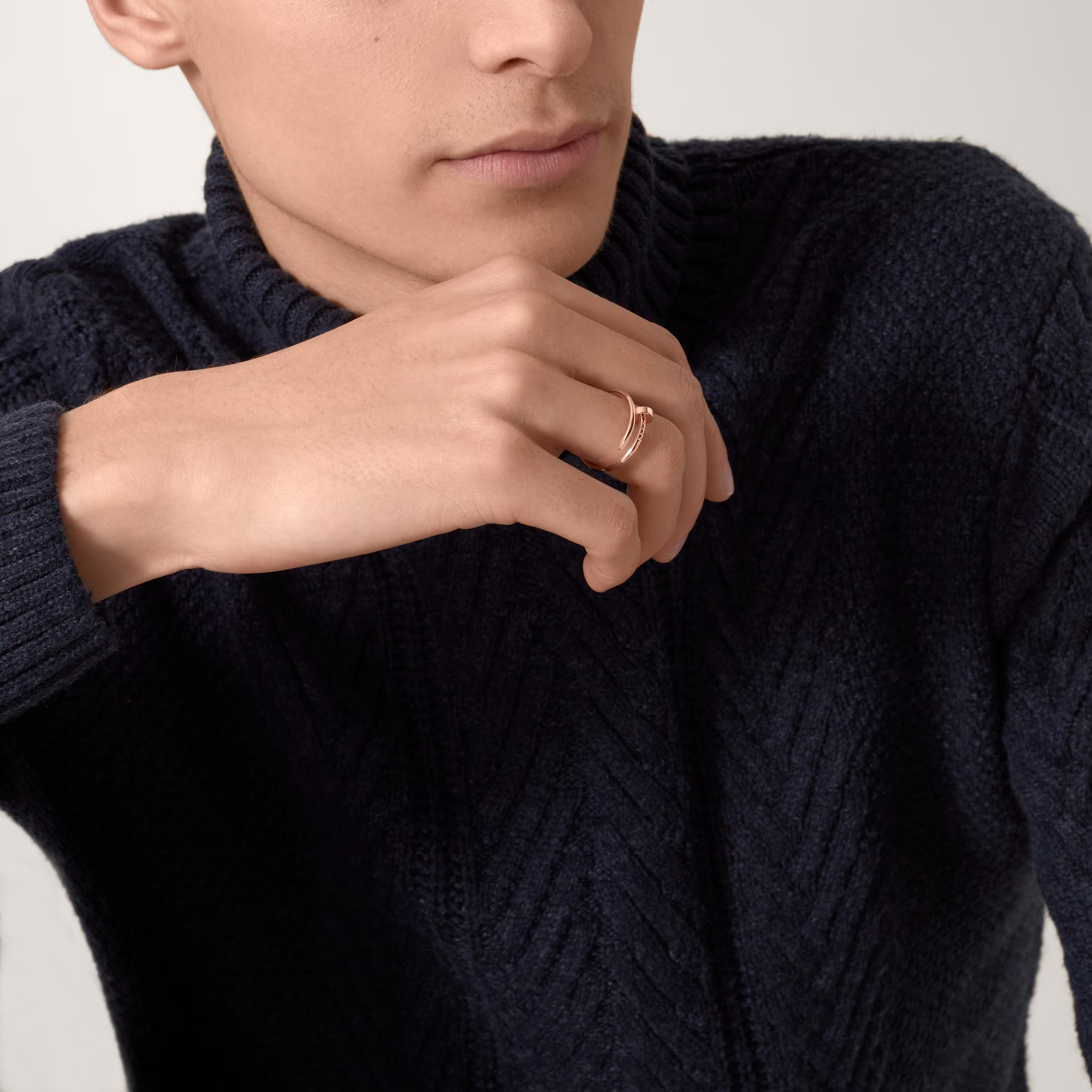 Carty Nails Solo Trace Ring ,Rose Gold ,Small Model