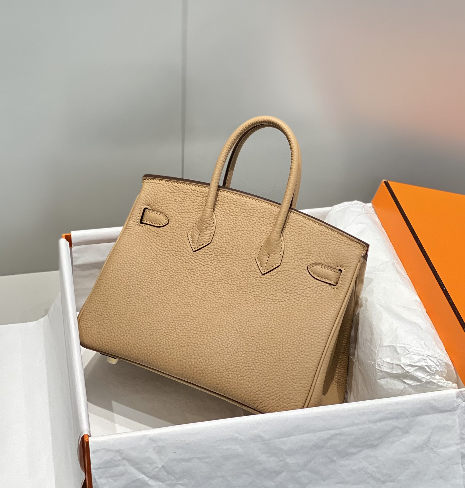 [TOP] HERMES Birkin Togo Leather 25cm - Natural & GHW - 711 Luxury
