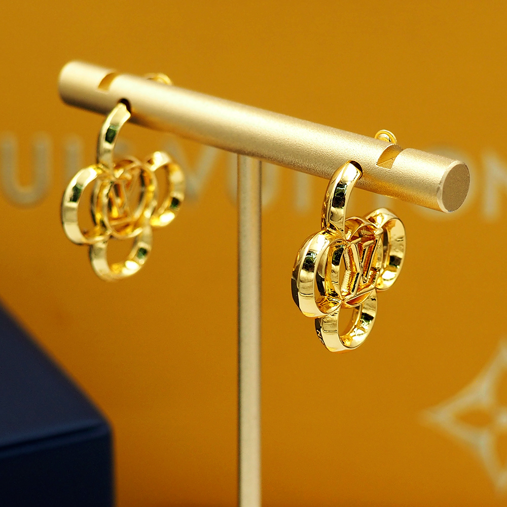 [TOP] Louis Vuitton LV Earrings - Gold - 711 Luxury