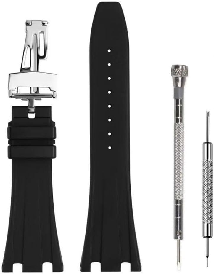 Cirtrar Silicone Watch Band Compatible with Audemars Piguet Royal Oak Offshore 15703 15710
