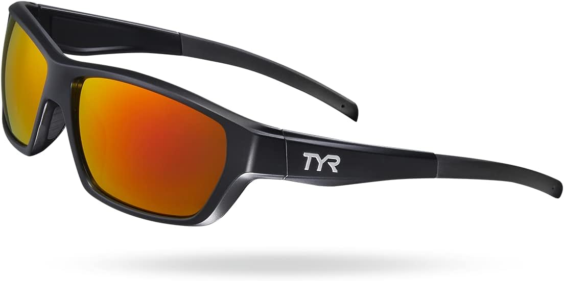 TYR Cortez Sport Wrap Polarized Rectangular Sunglasses