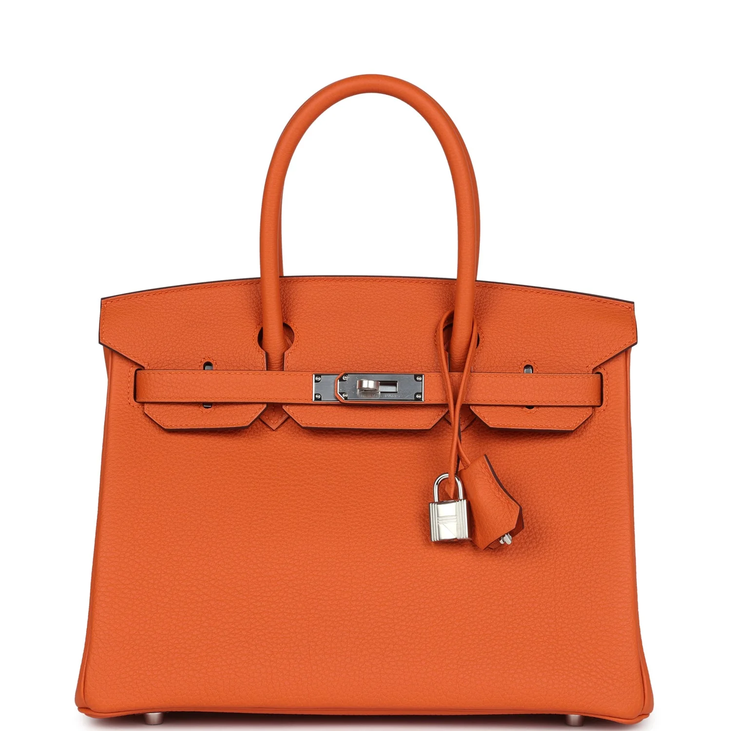 Hermes BirkinOrange Togo Palladium Hardware