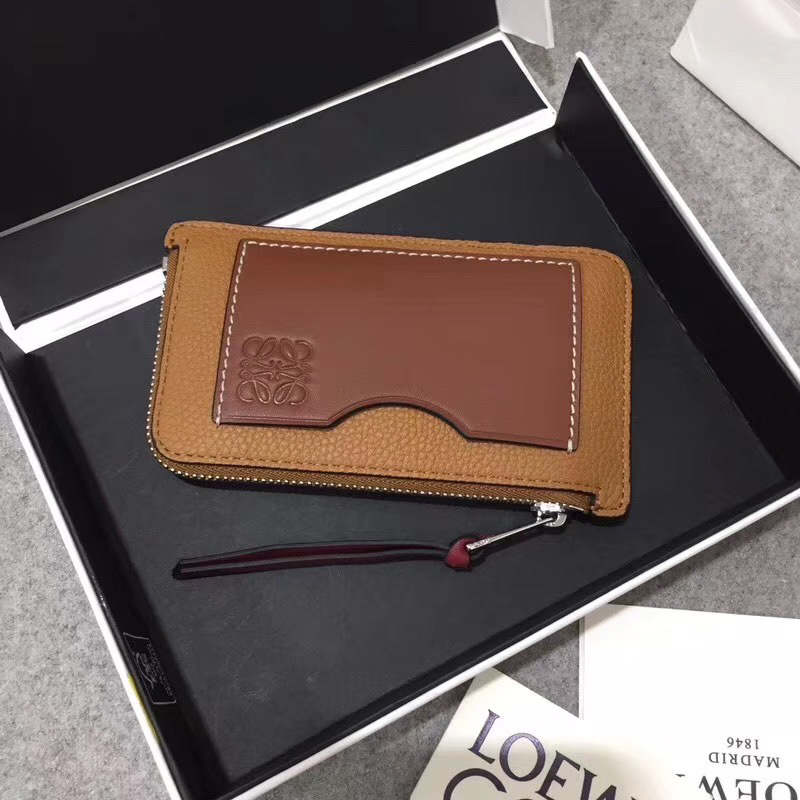 [TOP] LOEWE Card Holder 13*7.5 cm - Brown - 711 Luxury