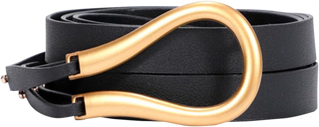 Block Garden Women PU Leather Waist Belt Double Strap Tie Wrap Cinch Belt