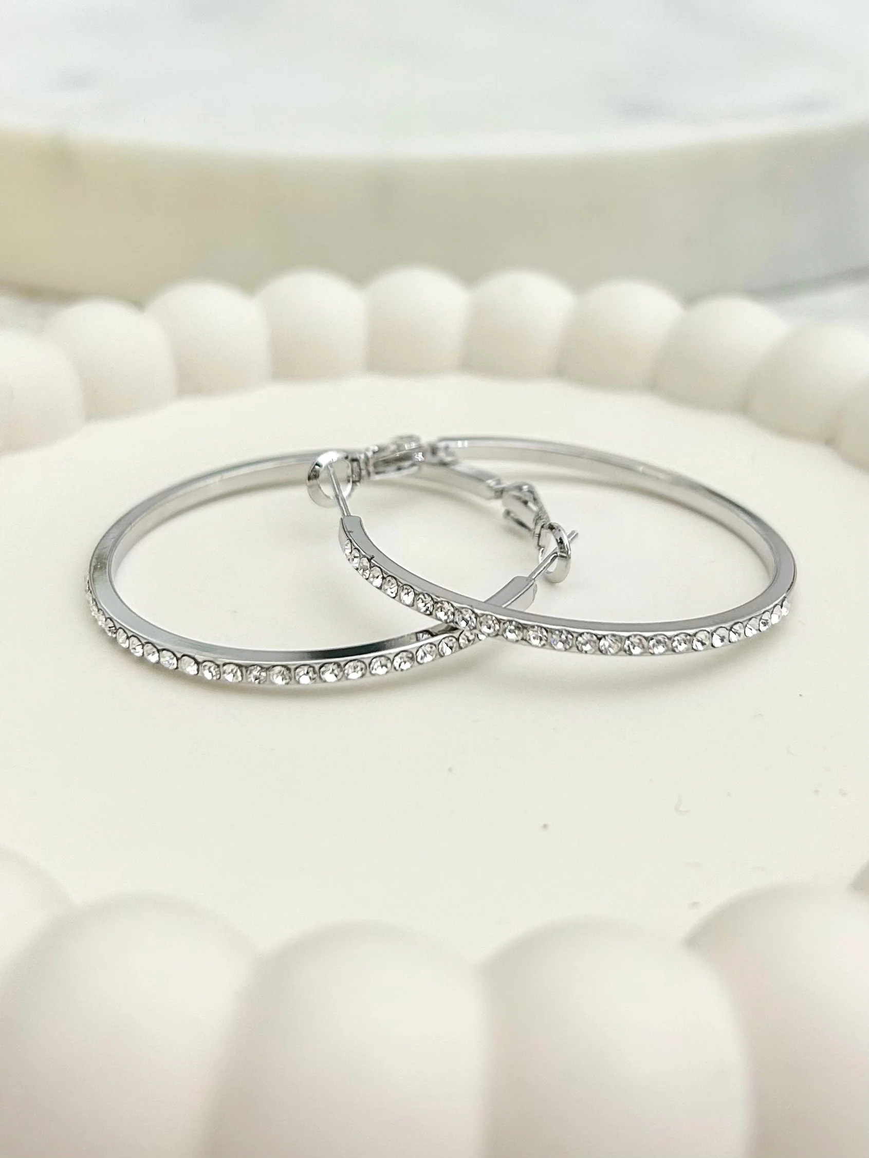 Diamante Hoops (2 Colours)