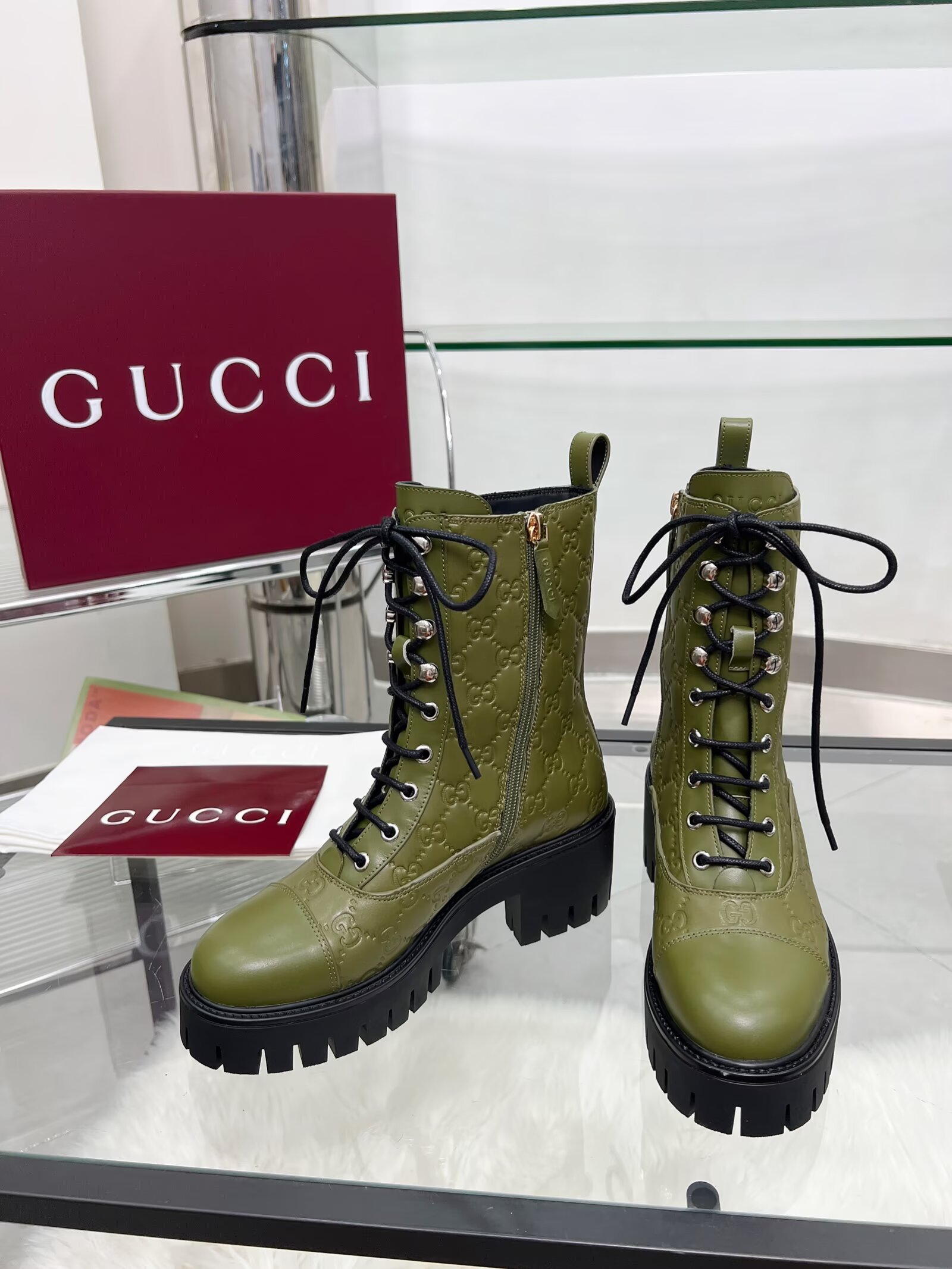 [TOP] GUCCI Boots - Green - 711 Luxury