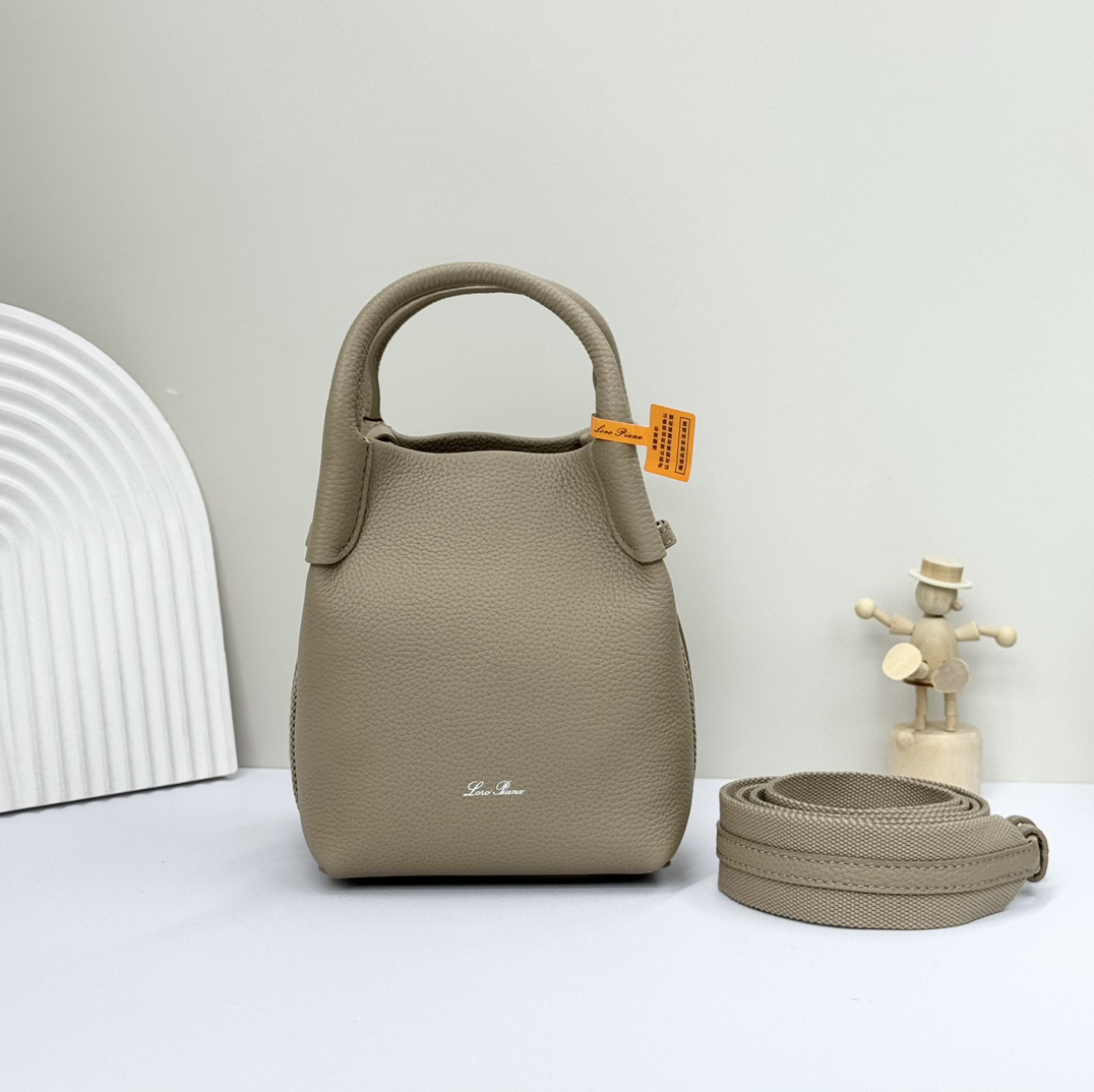 [TOP] Loro Piana Bale Bag 13 x 13 x 16cm - Khaki - 711 Luxury
