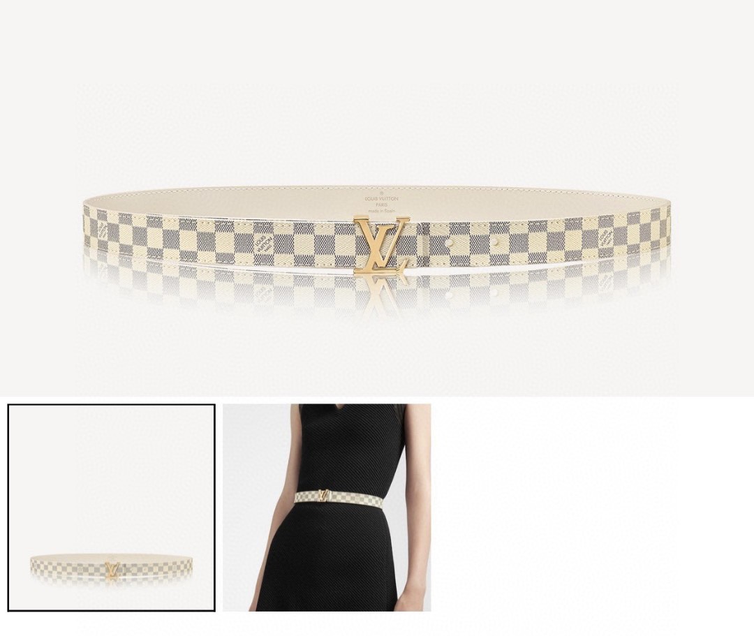 [TOP] Louis Vuitton LV Belt 2.5 cm - White - 711 Luxury